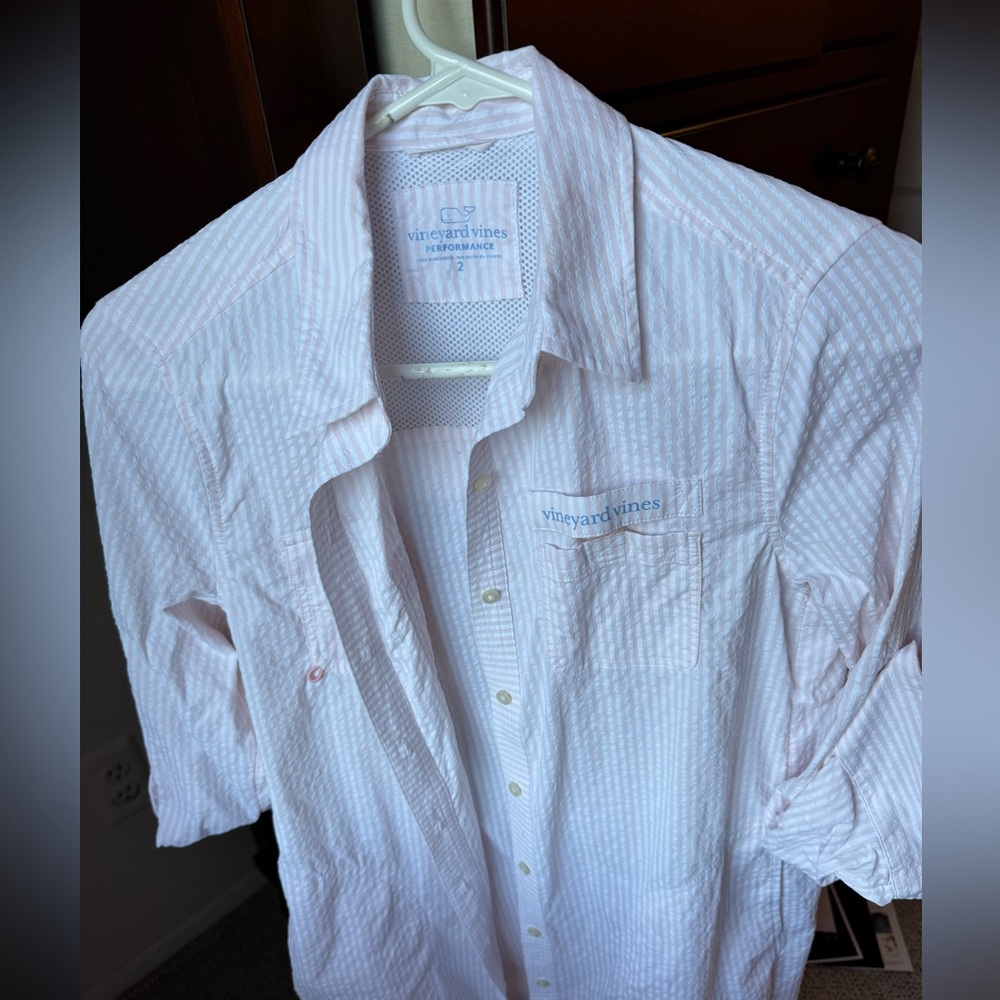 Vineyard Vines Hartley Harbor Coverup size 2 pink - Picture 2 of 10